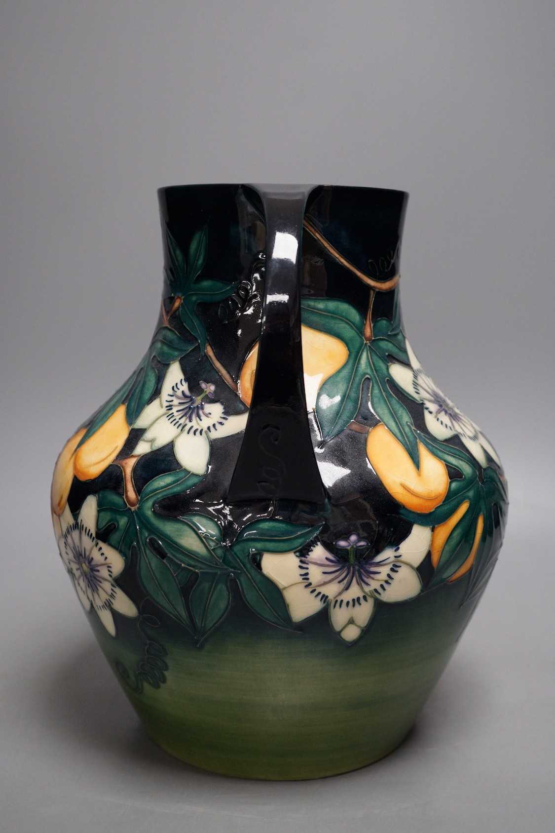 A Moorcroft pottery two handled vase, decorated with the 